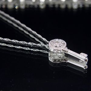 14kt Gold Dipped "The Key" Swarovski Pave Necklace